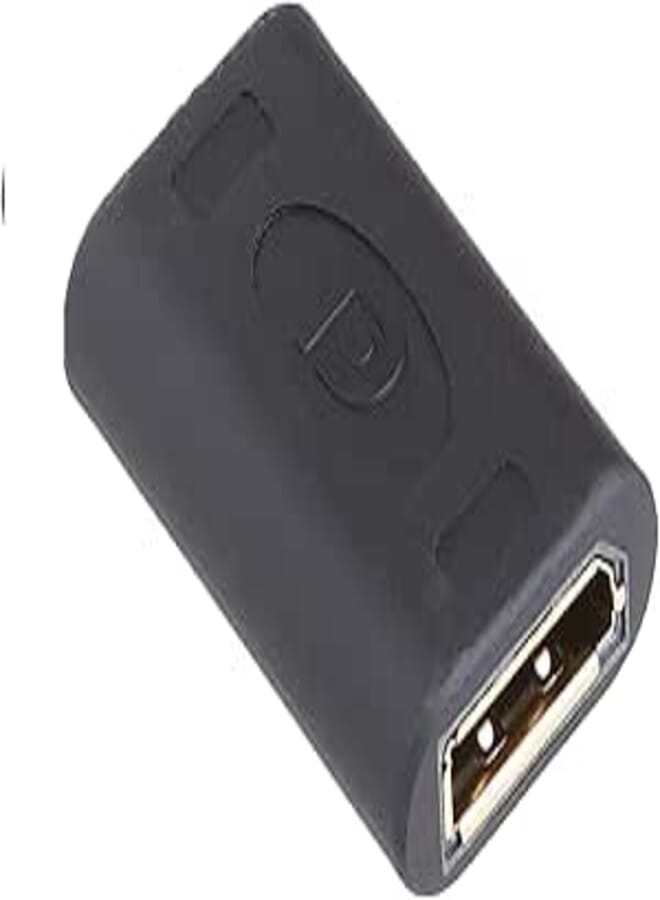 Keendex 1755 display port to display port adapter - black